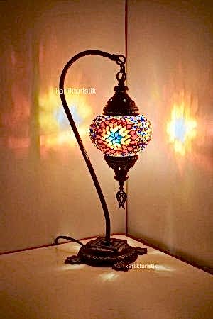 Mosaic Gooseneck /Swanneck Turkish Style Lamp Tiffany Lamp Otoman Lamp Shade  I-S-T 5007