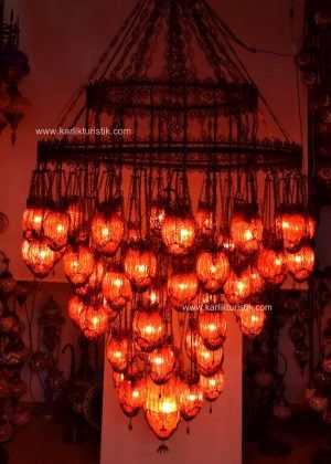 Filigree Art 57  blowing glass  made of copper Ottoman Chandelier F-L-C-912