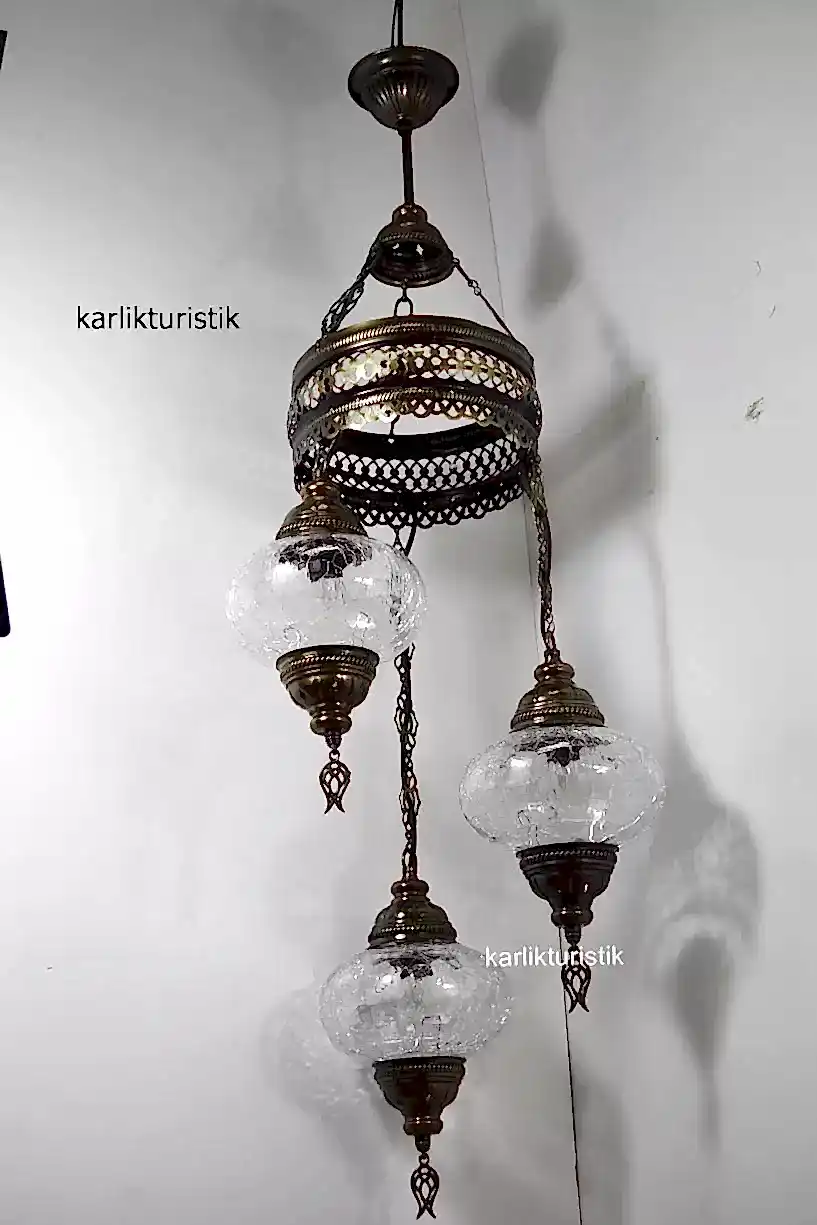 osmanlı tavan sarkıt lamba şefaf çatak metal1