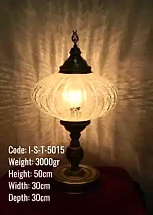 Osmanlı Metal Sıvama Büyük Ufo Masa Lambası Abajur - I-S-T-5015