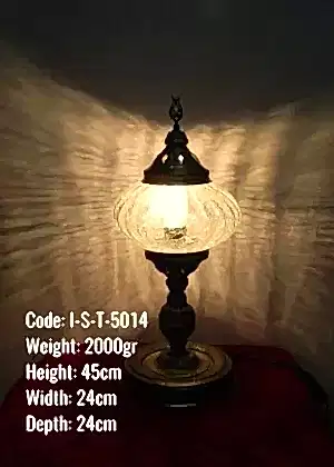 Osmanlı Metal Sıvama Orta Ufo Masa Lambası Abajur - I-S-T-5014