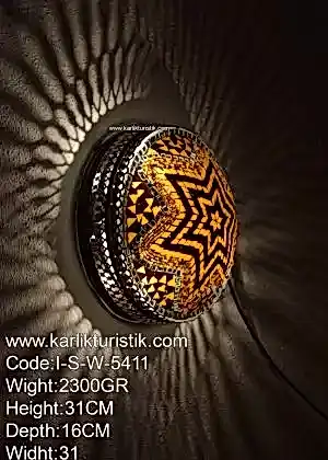 MOZAİK LAMBA  DUVAR  PLAFONİNERİ 30CM METAL SIVAMA