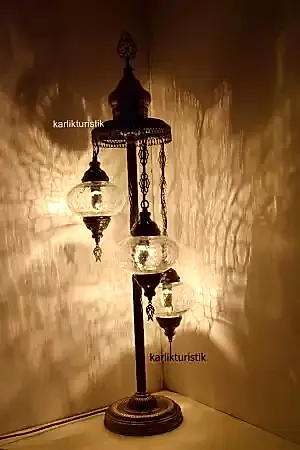 Osmanlı Lambader,otantik Lambası 3LÜ Şefaf Çatak