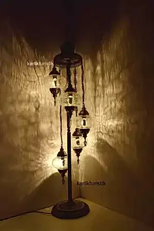 Osmanlı Lambader,otantik Lambası,dekoratif Köşe Lambası 5 Li Otantik Gece Lambası Şefaf