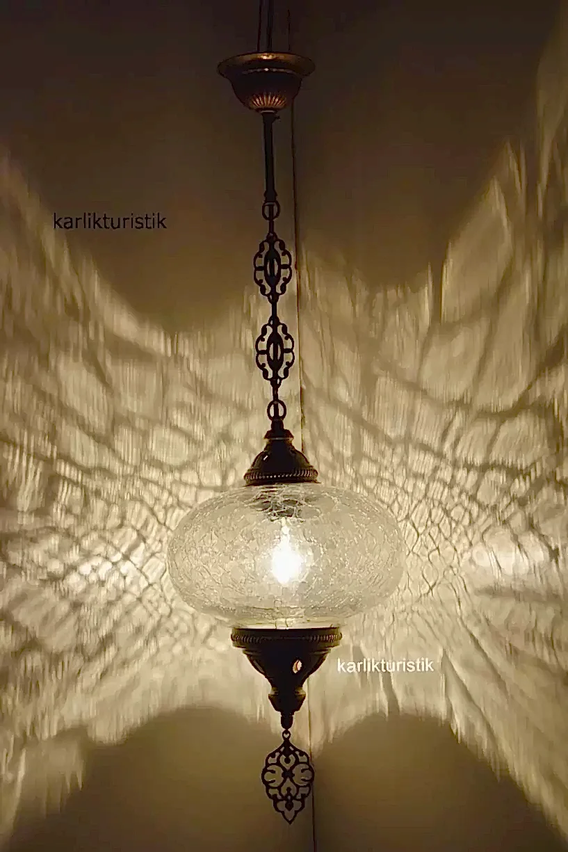 osmanlı tavan lambası tekli askılı büyük2