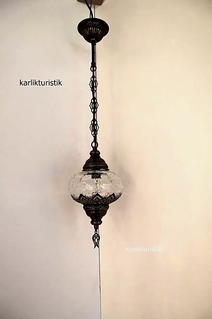 osmanlı tavan sarkıt lamba şefaf çatak metal11