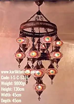 Mozaik Set Avize 15 li Karışık Model Metal Sıvama No2 -I-S-C-5316