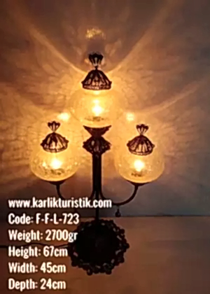 Bakır Telkari El Emeği NO:3 Boy Ters Olta Lambader -F-F-L-723