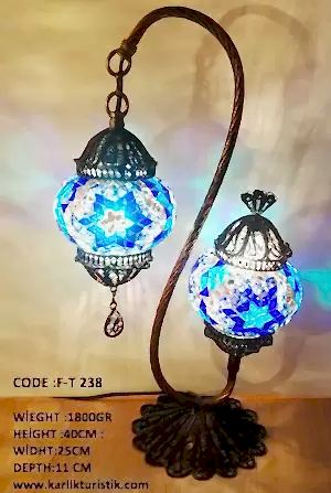 Mozaik Masa Lambası Küçük NO1 Boyut S Tasarım F-T 238