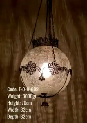 Osmanlı Askılı Bakır Telkari 30 luk Top Lamba - F-O-H-609