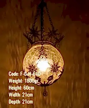 Osmanlı Askılı Bakır Telkari 20 lik Top Lamba - F-O-H-610