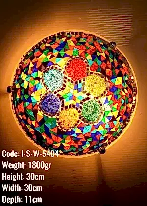 Mozaik El Yapımı Duvar Lambaları 30cm Tavan Lambası Plafonnier I-S-W-5404