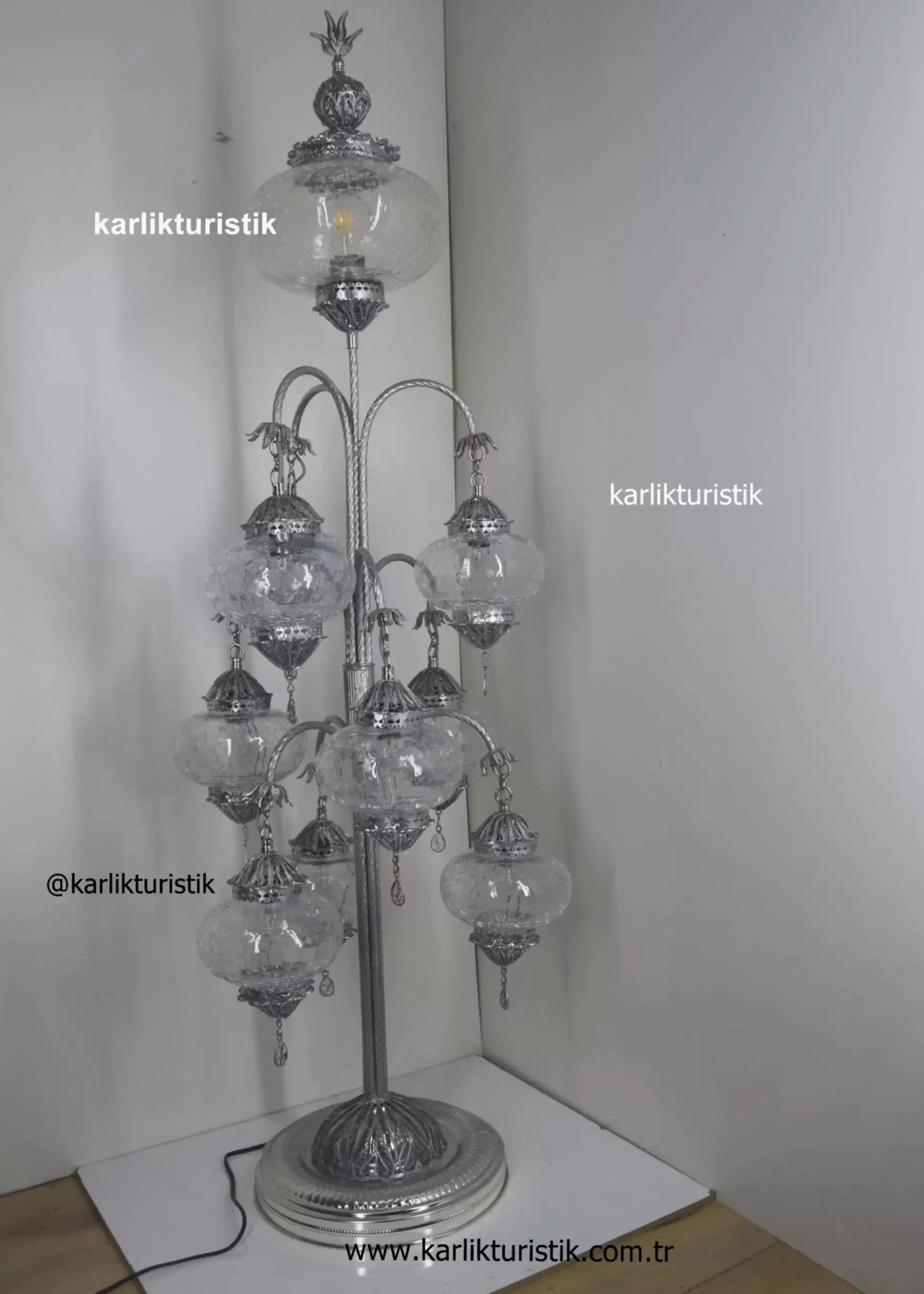 el sanatı bakır telkari 10 lu gümüş kaplama lambader100
