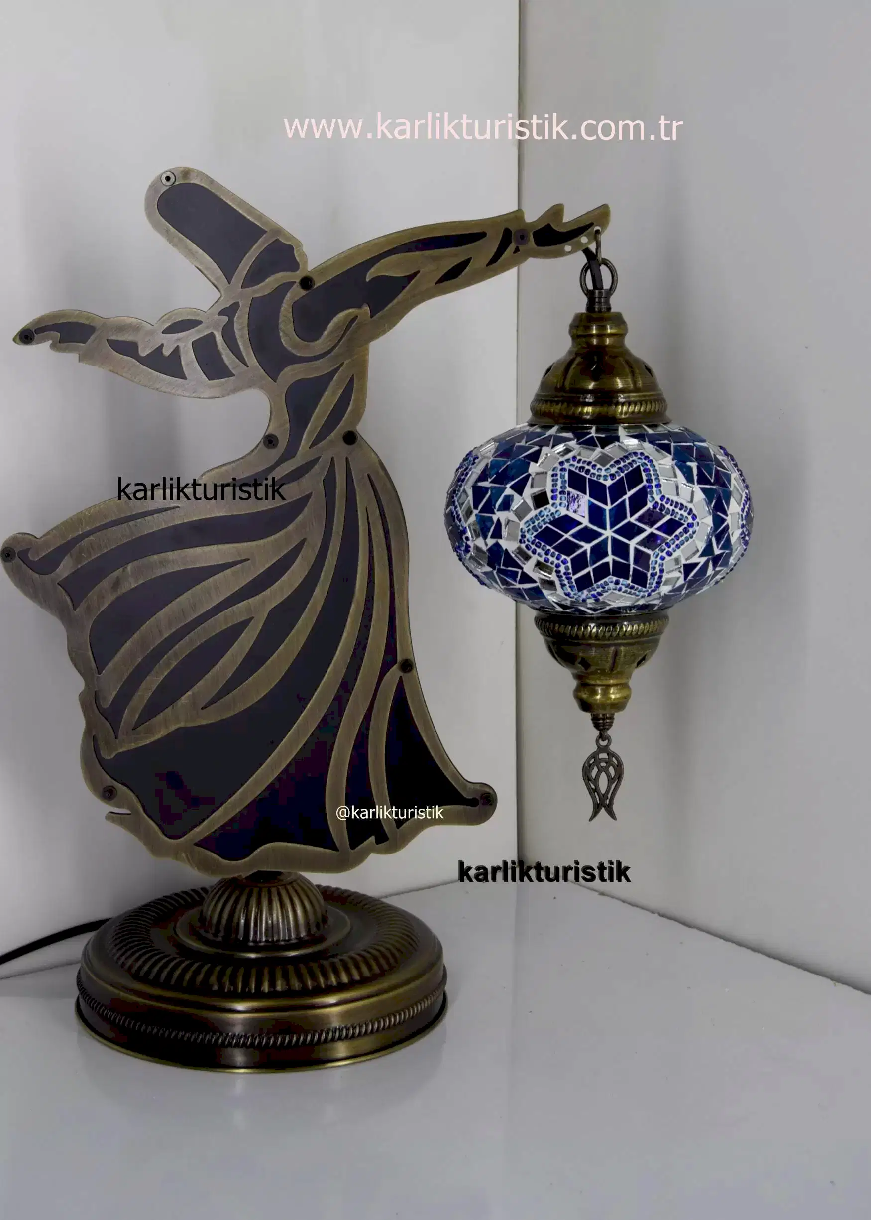 Sezamaen Mozaik Masa Lambası Mevlana57