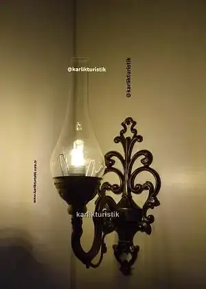 Ev, Otel ve Restoran Dekoru İçin Otantik Gaz Lambası Tarzında Elektrikli Duvar Aplik