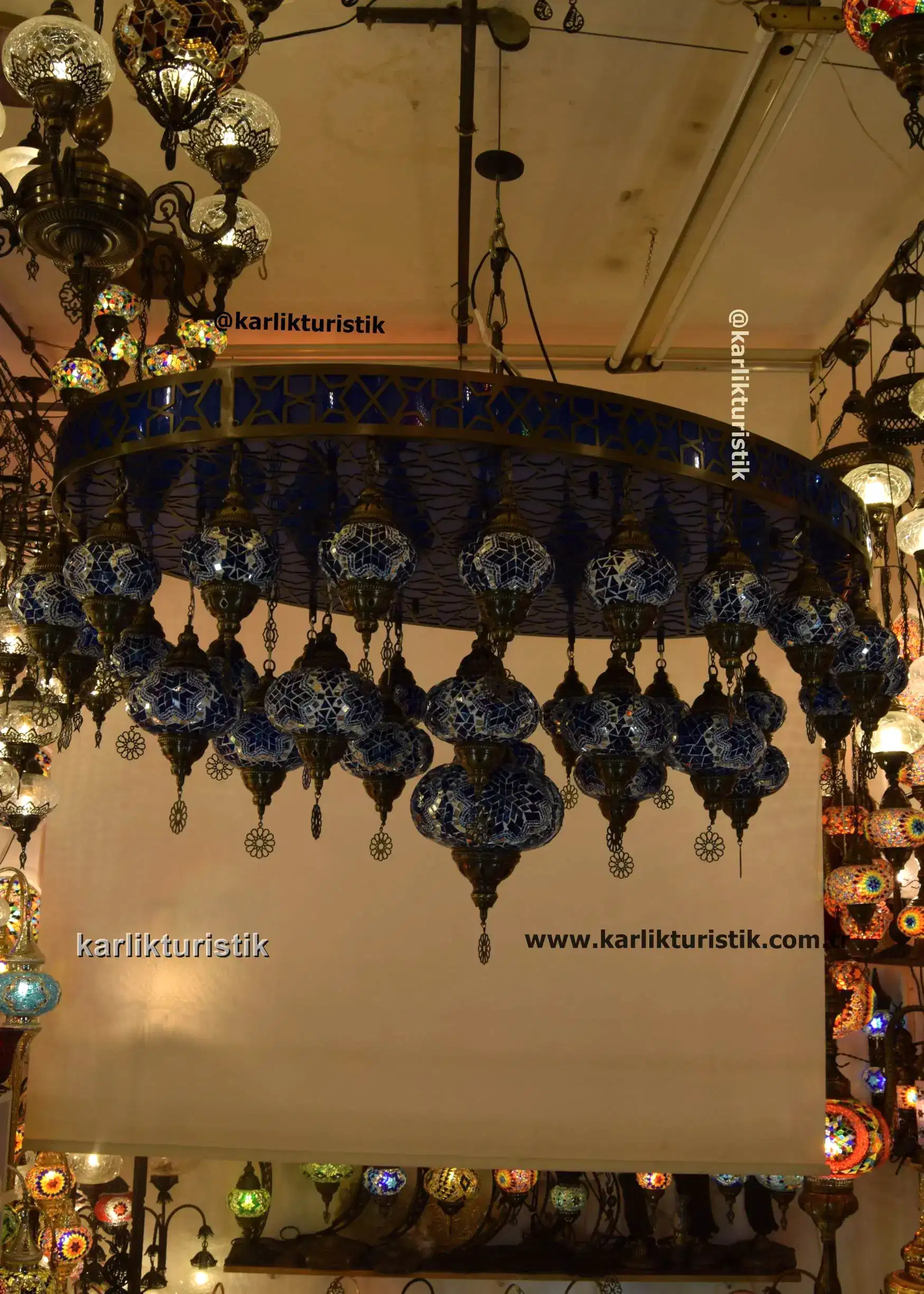 turkuaz elips avize ,özel tasarım dekoratif avize ,tavana yapışık kısa sarkıt çoklu avize decoratif1
