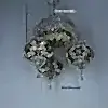 Gümüş Kaplama Bakır Telkari 3’lü Mozaik Avize - 50 cm El İşçiliği Otantik Aydınlatma 3