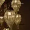 Lüks Osmanlı Esintili İki Katlı Salkım Avize – 25'li Şeffaf Çatlatma Cam 7